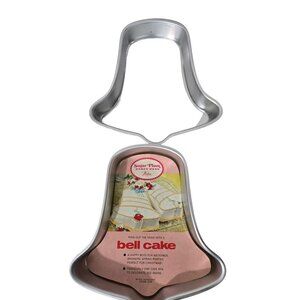 Wilton‎ Sugar Plum Fairy Bell Cake Pan 1971 Christmas, Wedding Aluminum set of 2